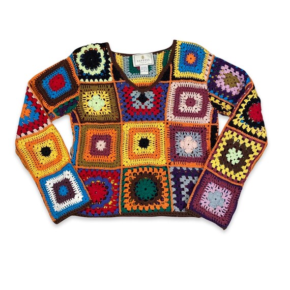 Vintage 90s Express Tricot Crochet Sweater - image 5