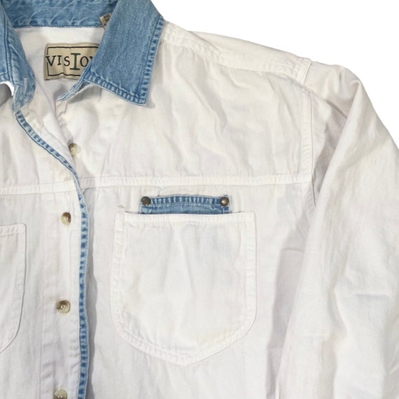 90s Colorblock Button up Shirt - image 6