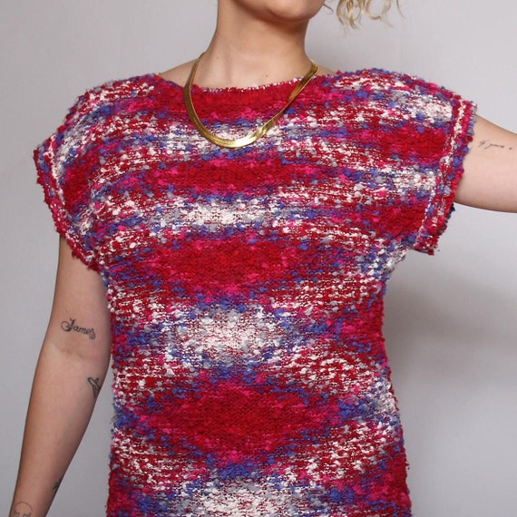 80s Knit Sweater Blouse - image 3