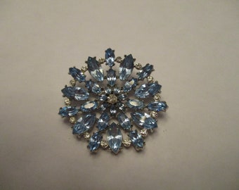 Awesome WIESNER 2 3/16 inch  PIN SIGNED Blue sapphires