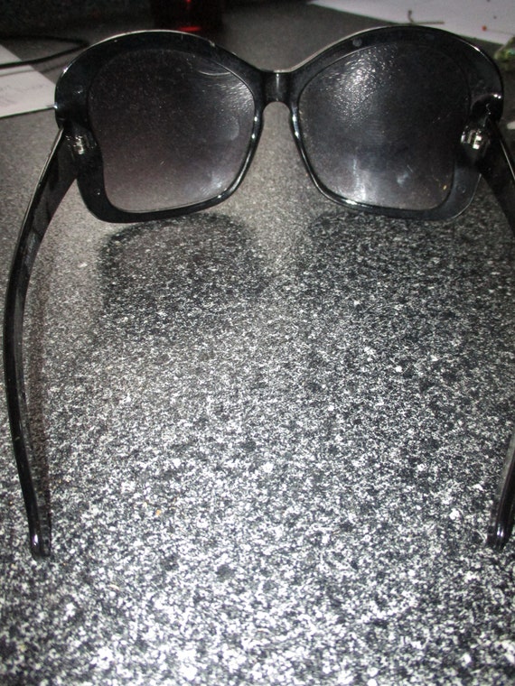 Vintage 1970's Rhinestone oversized sunglasses, I… - image 3