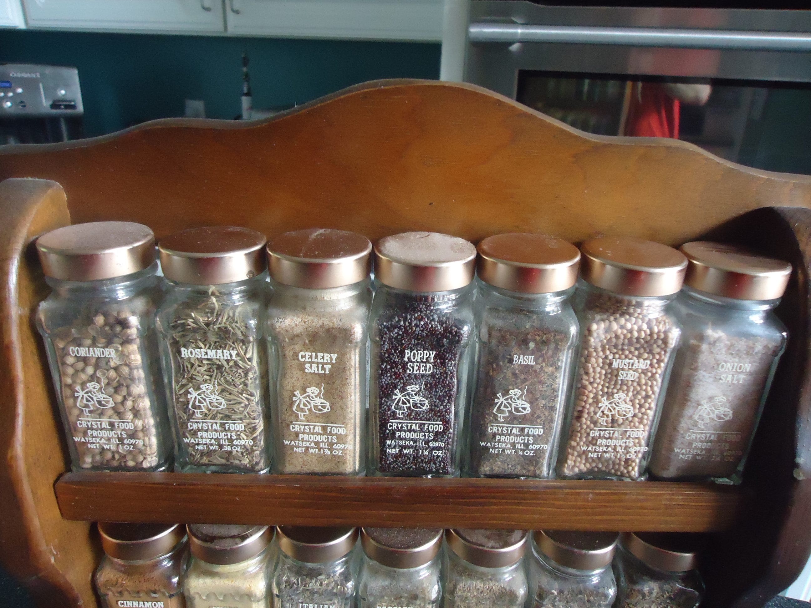 VINTAGE Crystal Foods From Watseka Ill. Large 21 Bottle Spice Rack With Bottles Etsy