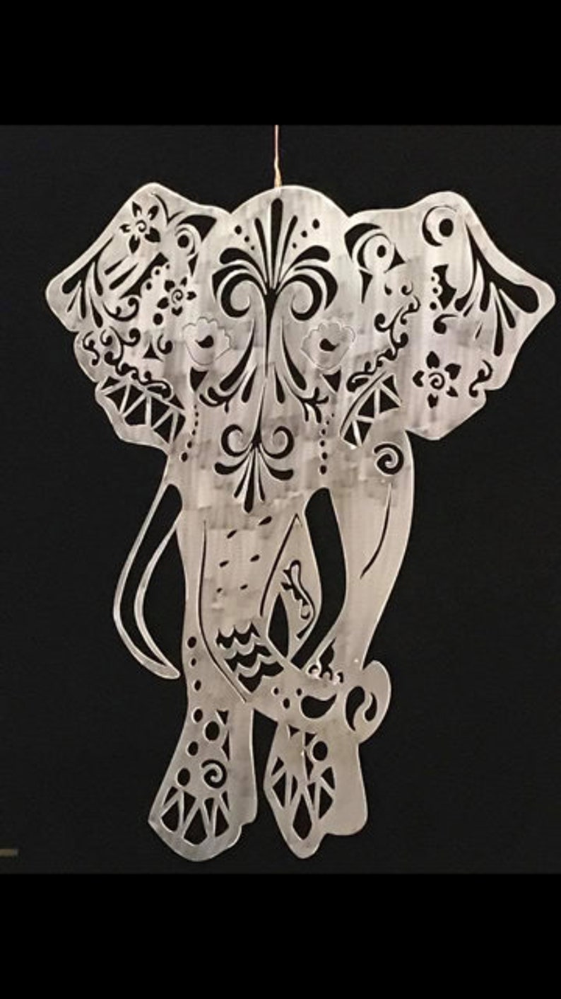 Elephant metal art wall decorations | Etsy