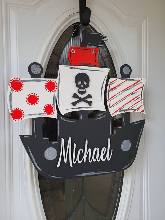 Pirate Door Hanger, Pirate Ship, Pirates, Door Hangers 