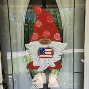 Gnome interchangeable door hanger, gnome sign, interchangeable door hanger