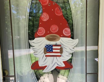 Gnome interchangeable door hanger, gnome sign, interchangeable door hanger