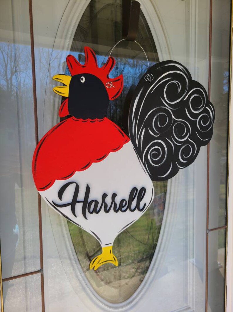 Rooster Door Hanger Etsy