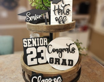 Graduation tier tray decor, graduation party decor, senior decor, class of 2026