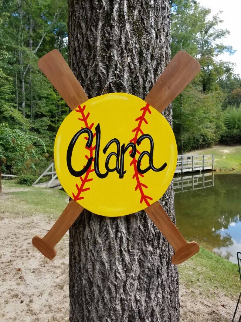 Softball door hangers Etsy