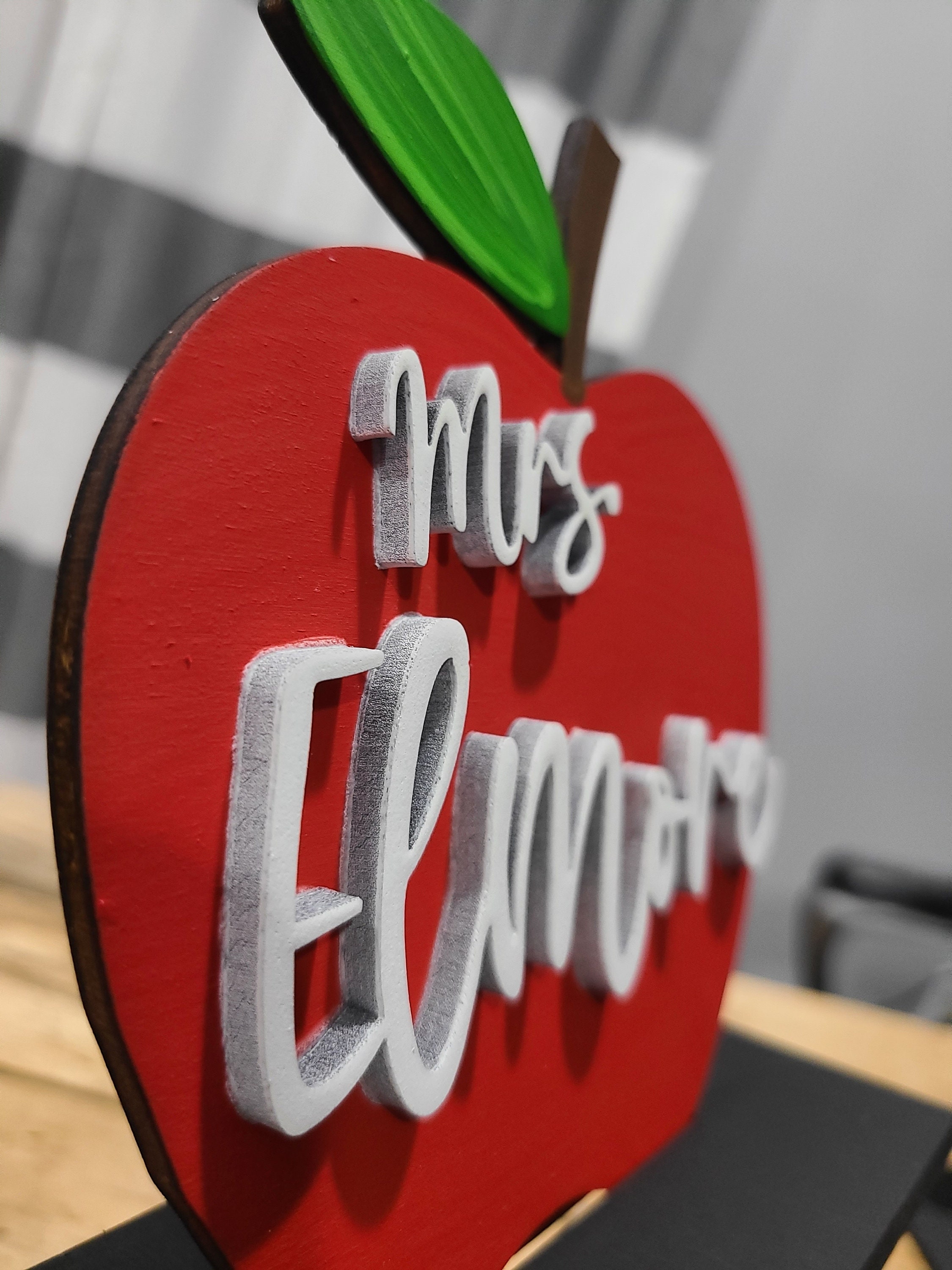 Apple Desk Name Signs - Etsy