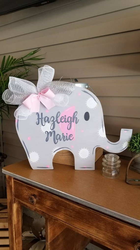 elephant door hanger for baby
