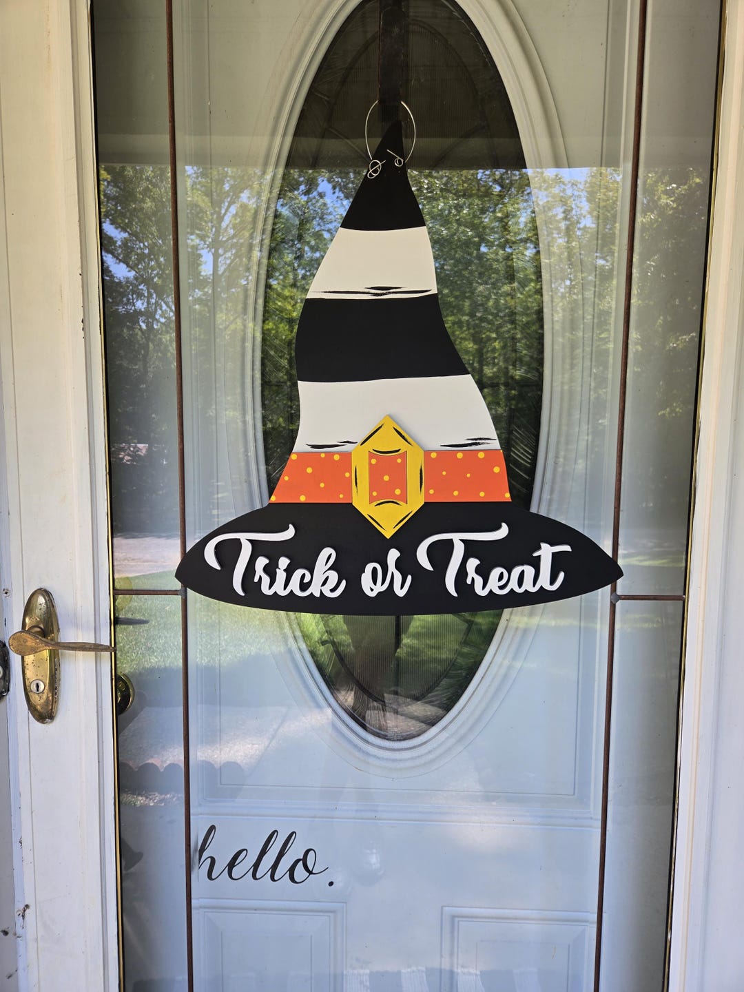 Witch Hat Door Hanger, Halloween Door Hanger - Etsy