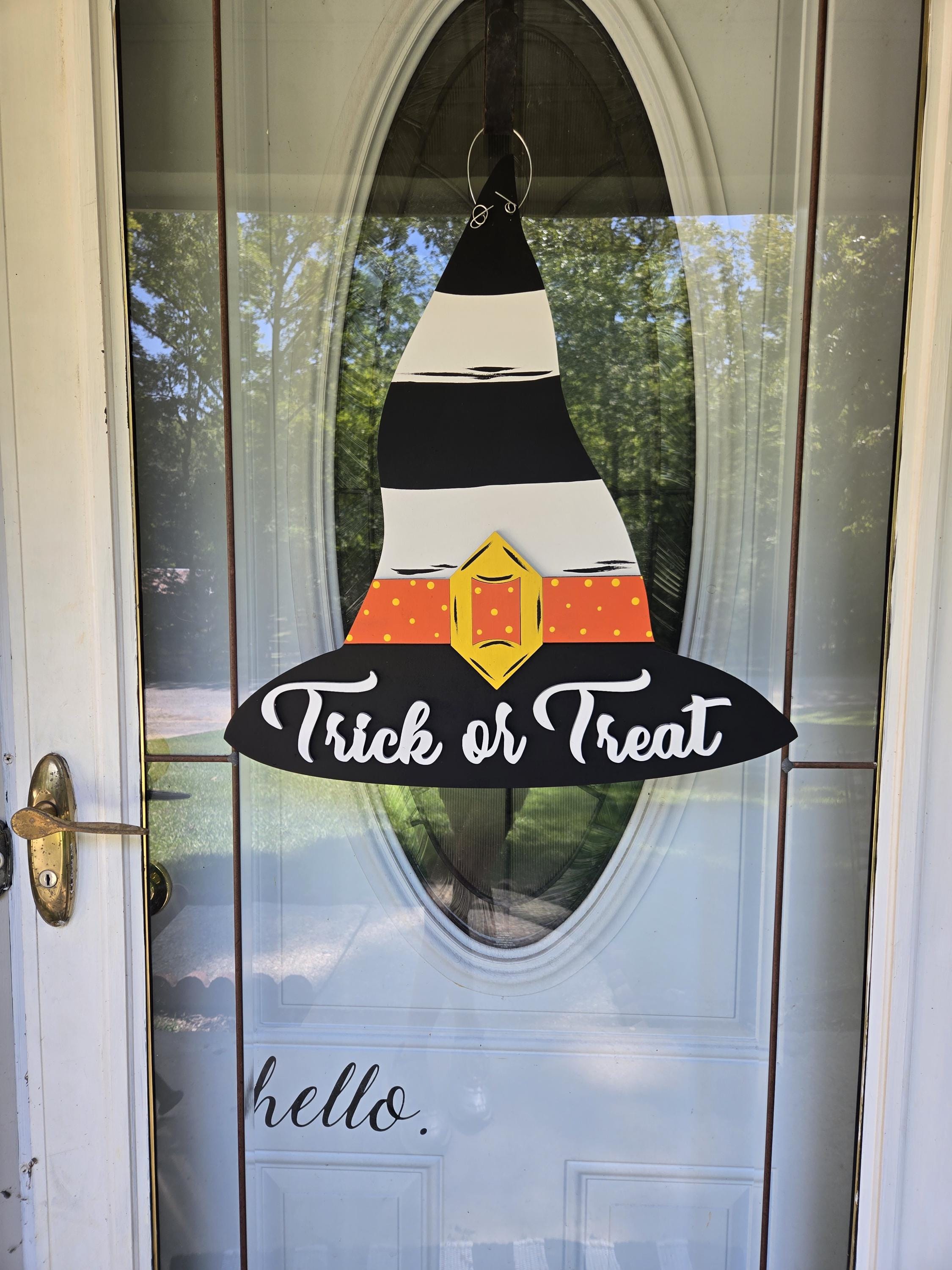 Witch Hat Door Hanger, Halloween Door Hanger - Etsy