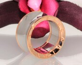 Estate Bvlgari Bulgari 18k pink rose gold steel Anish Kapoor B zero1 ring band size 6.5 54 H5001006