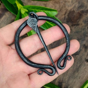 MADE TO ORDER Hand-Forged cloak pin, brooch, omega fibula
