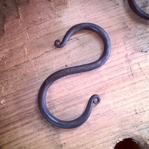 S hook Hand forged, iron hook, hanging items