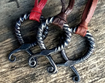 Troll Cross Pendant Handforged