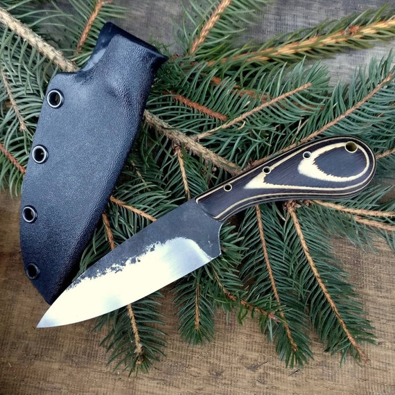 Drop Point Knife, Skinning Knife With Kydex Sheath, Skinner