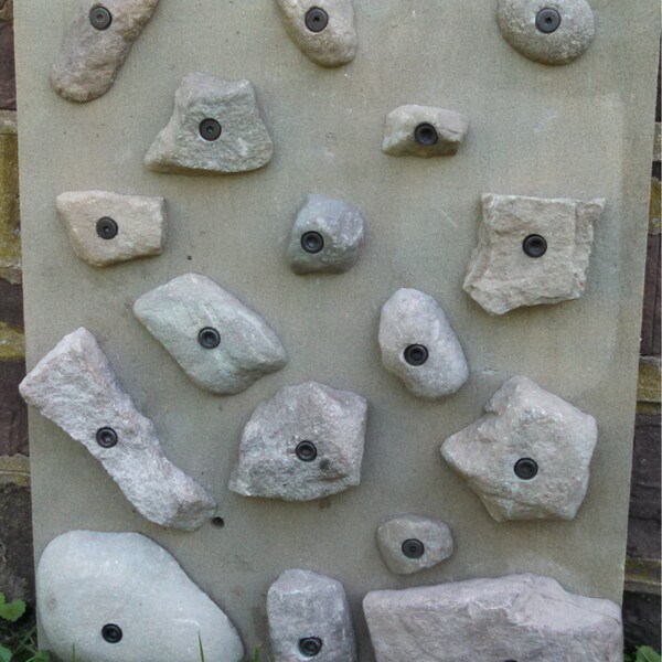 LAST ONE! - 20 SMALL Natural Stone Rock Climbing Holds - Made From Real Rocks!