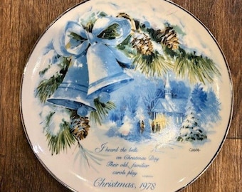 Vintage Ringtons Millennium Plate: Blue & White Castle Design