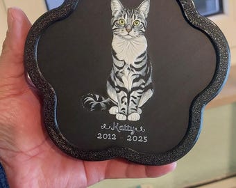 Caja Recuerdo Perro Gato | Urna Mascota Personalizada Huella | Memory Box Animal 3D Retrato Impreso