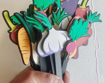 Marcadores Huerto 3D Impresos | Etiquetas Plantas Hortalizas Resistentes Intemperie | Plant Stakes Garden Markers Premium NFC