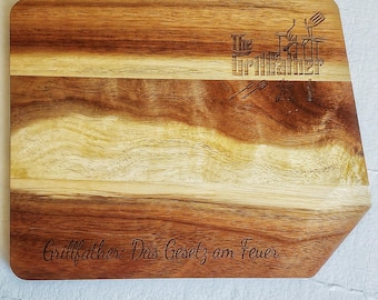 Tabla de cortar personalizada grabada con láser, tabla de cortar de madera, tabla de cortar de regalo: cumpleaños, boda, inauguración de la casa, Día del Padre