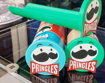 Porta Pringles premium 3D con bandeja deslizante reforzada – accesorio robusto para snacks, cine y gaming