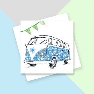 Tarjeta de felicitación para autocaravana (en blanco) - Sin plástico