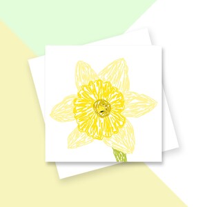 Narcis wenskaart - blanco binnenkant - plastic gratis