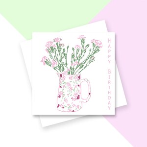 Kan Happy Birthday-wenskaart - blanco binnenkant - plasticvrij