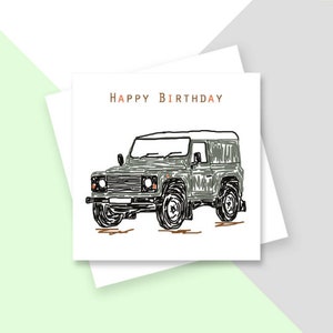 Cartão de Feliz Aniversário 4x4 Farmers - Em Branco Por Dentro - Sem Plástico
