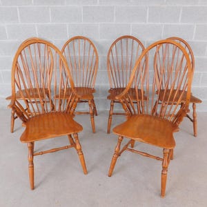 Bow Back Windsor Style Chairs - Set of 6 (shipping is not free)