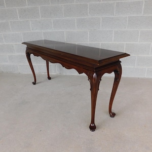 Georgian Style Cherry Queen Anne Console Table 60&quot;w (shipping is not free)