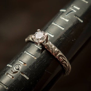 faceted round cut cz ring image 1