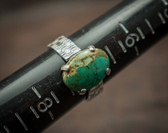 Turquoise and silver ring