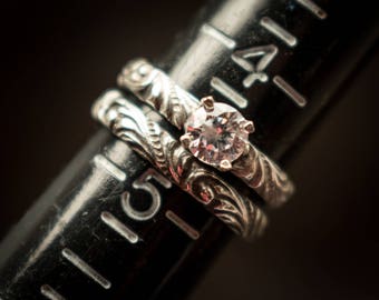 faceted round cut cz ring