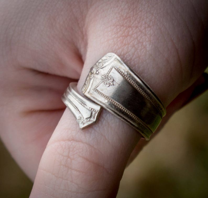 Silver Spoon Ring Etsy