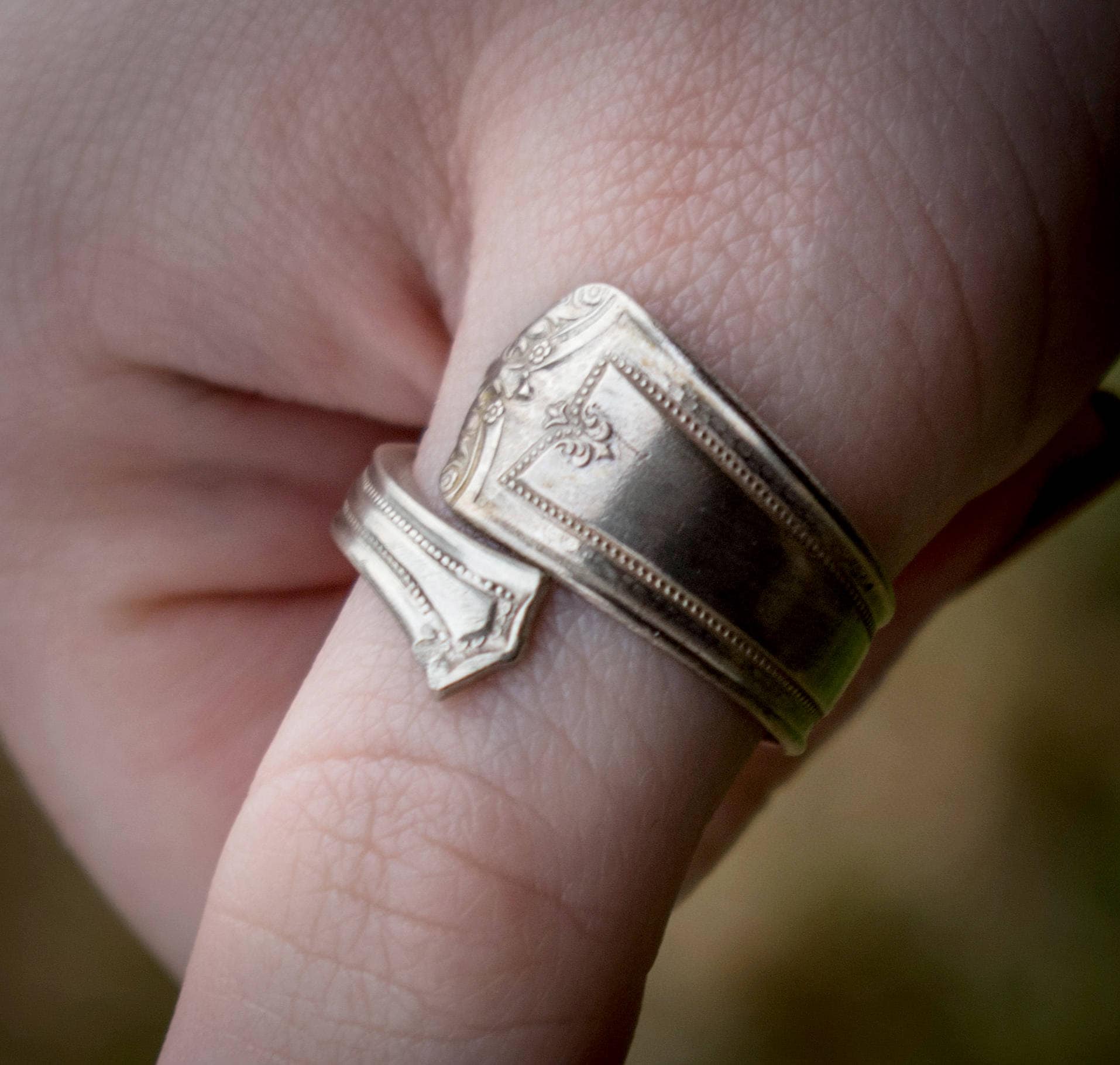 Silver Spoon Ring Etsy