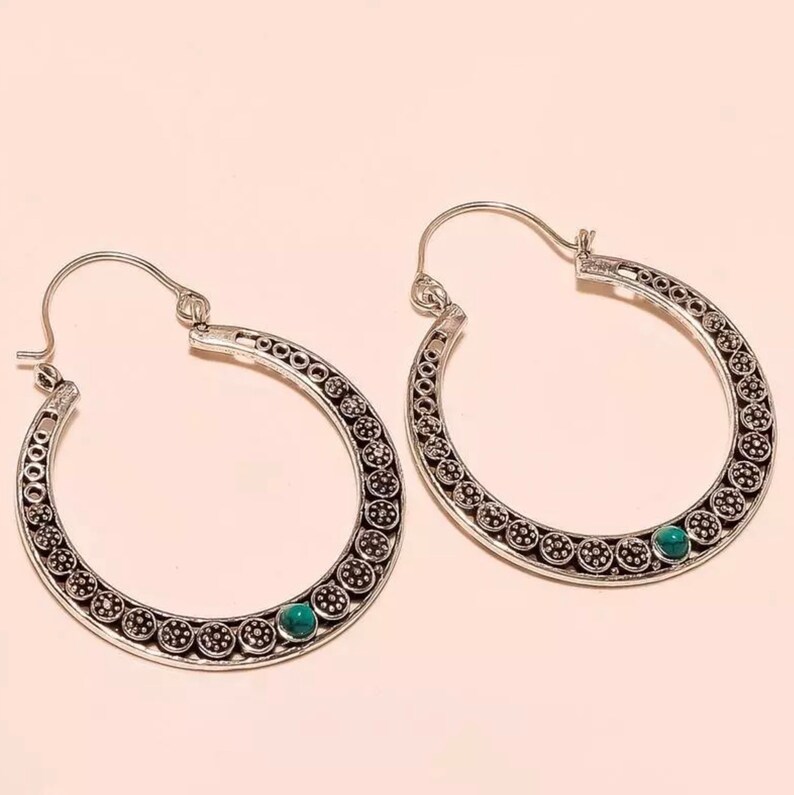 Silver hoop earrings