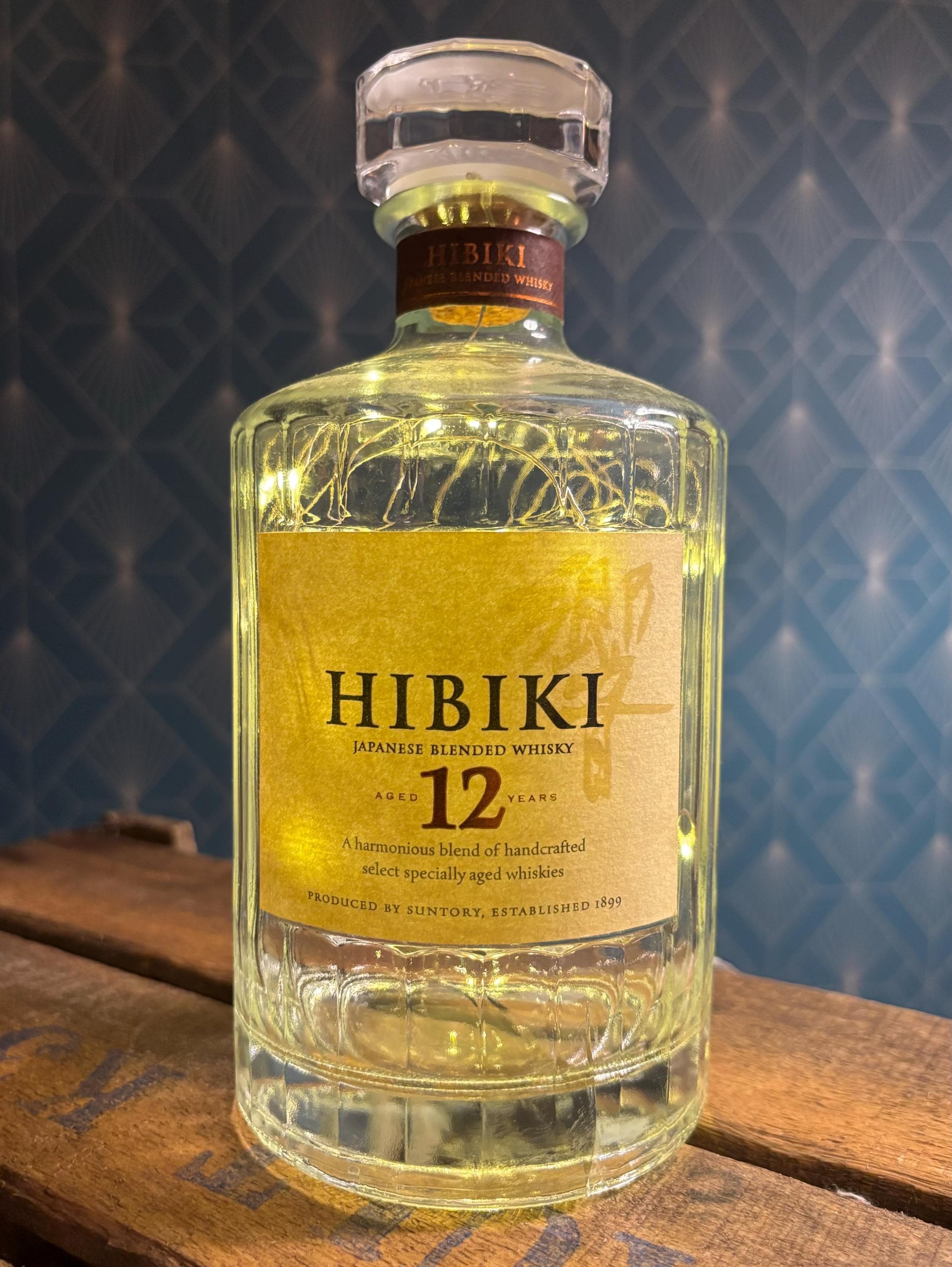 A Bottle of HIBIKI 12 Year Old Whisky Adapted Into a Lamp. - Etsy
