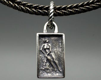 Estudio figurativo 1, Colgante, Plata de ley, Hecho a medida.