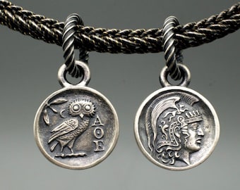 Athenian Tetradrachm, Pendant, Sterling Silver, Made Bespoke.
