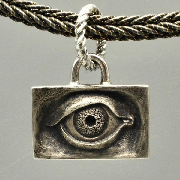 Eye See You, Pendant, Sterling Silver Sculpted Eye, Made Bespoke