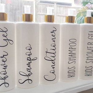 Mrs Hinch Bathroom Pump Bottle Mrs Hinch Inspired Pump Bottles Personalised pump bottles Reusable Toiletries Shampoo Condition Body Wash