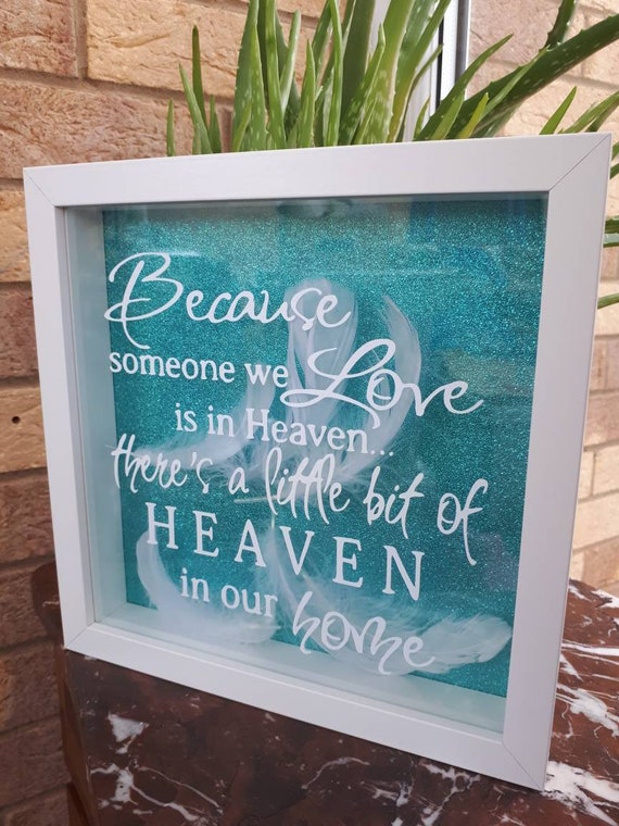 Items similar to Memorial Shadow Box Frame 3D Because Someone We Love