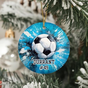 Personalized Soccer Ornament, Christmas Gift, Sport
