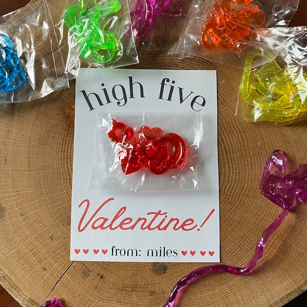 Kids Valentines, Class Valentines, Sticky Hand Valentine, Toy Valentine