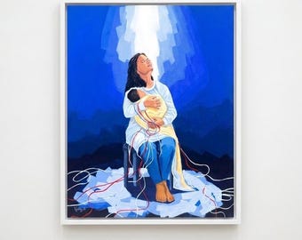 Mamma di un bambino in terapia intensiva neonatale | Mamma di un bambino con bisogni speciali | Mamma medico | La forza di una madre | Fede | Maternità | Pittura di una mamma