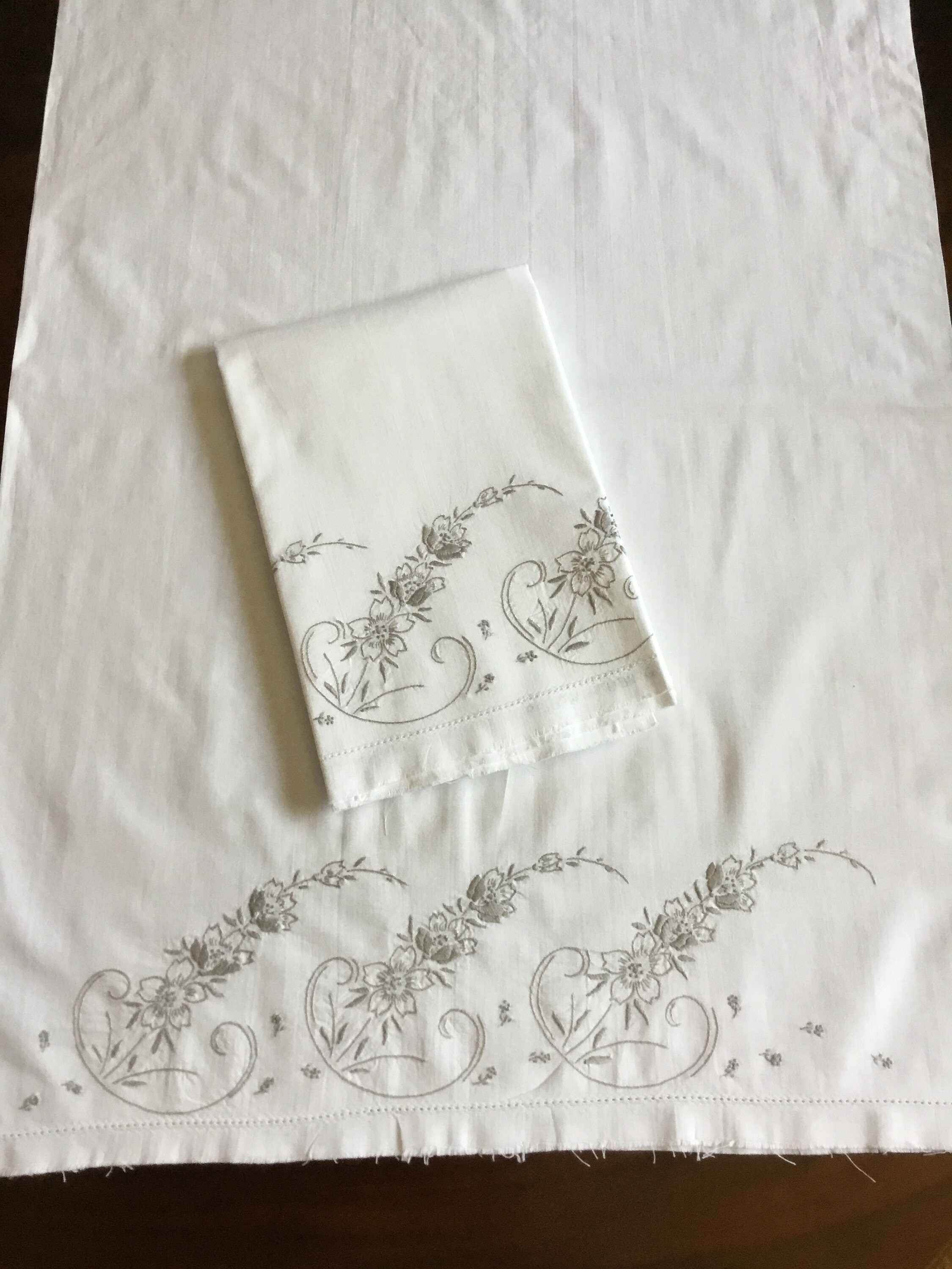 SALEBeautiful vintage hand embroidered pillowcases floral Etsy